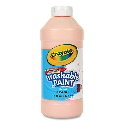 Crayola Washable Paint, Peach, 16 oz Bottle (CYO542016033)