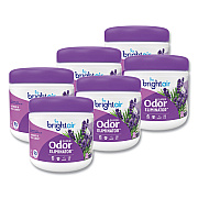 BRIGHT Air Super Odor Eliminator, Lavender and Fresh Linen, Purple, 14 oz Jar, 6/Carton (901325CT)