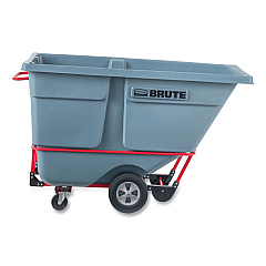 Rubbermaid Commercial BRUTE DURATILT Frame Tilt Truck, Standard Duty, 1 cu yd, 1,200 lb Capacity, Rotomolded Resin/Leakproof Polyethylene, Gray (RCP2192462)