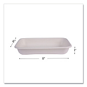 Eco-Products Vanguard Worldview Renewable and Compostable Sugarcane Take-Out Containers, 24 oz, 8 x 6 x 1, White, Sugarcane, 400/Carton (ECOEPSCRC24NFA)