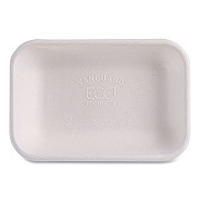Eco-Products Vanguard Worldview Renewable and Compostable Sugarcane Take-Out Containers, 16 oz, 7 x 5 x 1, White, Sugarcane, 400/Carton (ECOEPSCRC16NFA)