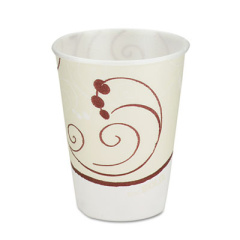 Dart Trophy Plus Dual Temperature Insulated Cups in Symphony Design, 10 oz, Beige, 60/Pack, 25 Packs/Carton (X10NJ8002)