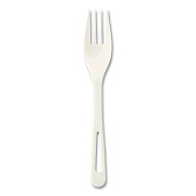 World Centric Cutlery Dispenser Refills, Fork, White, 100/Bag, 10 Bags/Carton (WORFOPS6DP)