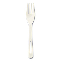World Centric Cutlery Dispenser Refills, Fork, White, 100/Bag, 10 Bags/Carton (WORFOPS6DP)