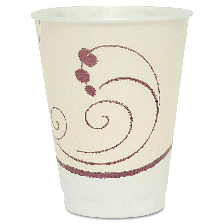 Dart Trophy Plus Dual Temperature Insulated Cups in Symphony Design, 12 oz, Beige, 1,000/Carton (SCCX12J8002CT)