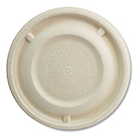 World Centric Fiber Lids for Bowls, 4.7" dia, Paper, 500/Carton (WORBBLSC12NLF)