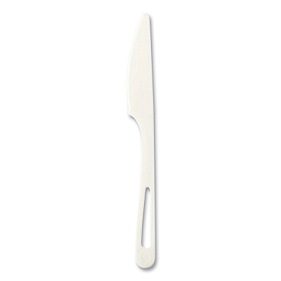 World Centric Cutlery Dispenser Refills, Knife, White, 100/Bag, 10 Bags/Carton (WORKNPS6DP)
