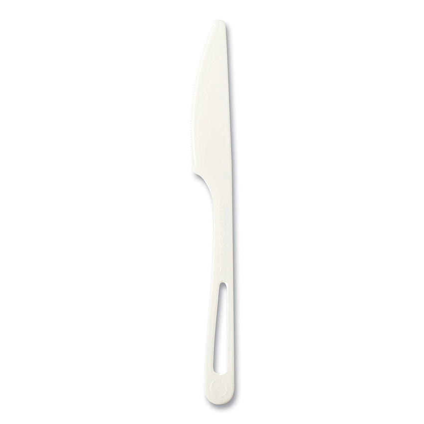 World Centric Cutlery Dispenser Refills, Knife, White, 100/Bag, 10 Bags/Carton (WORKNPS6DP)