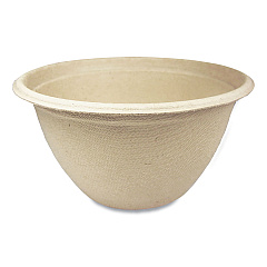 World Centric Fiber Bowls, 12 oz, 4.5" dia x 2.5" h, Natural, Paper, 500/Carton (WORBBSC12NLFP)