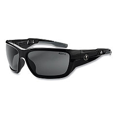 ergodyne Skullerz BALDR Safety Glasses, Black Nylon Impact Frame, Smoke Polycarbonate Lens (EGO57030)