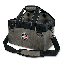 ergodyne Arsenal 5844 Bucket Truck Tool Bag with Tethering Attachment Points, 8 Compartments, 13 x 7.5 x 7.5, Gray (EGO13742)