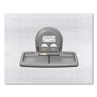 Koala Kare Baby Changing Station, Wall Horizontal Mount, 36.5 x 21.25, Gray (KKPKB30001)