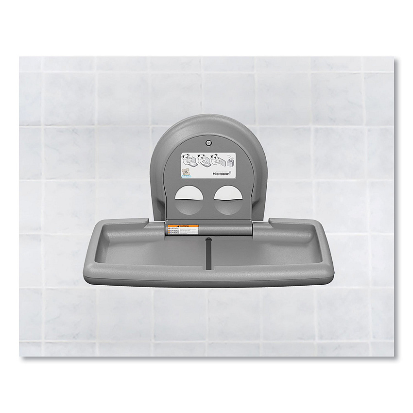 Koala Kare Baby Changing Station, Wall Horizontal Mount, 36.5 x 21.25, Gray (KKPKB30001)