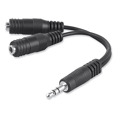 Belkin Speaker and Headphone Splitter, White (BLKF8V234)