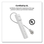 Belkin Home/Office Surge Protector with Rotating Plug, 6 AC Outlets, 6 ft Cord, 720 J, White (BLKBE10600006R)