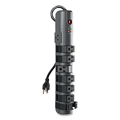 Belkin Pivot Plug Surge Protector, 8 AC Outlets, 6 ft Cord, 1,800 J, Gray (BP10820006)