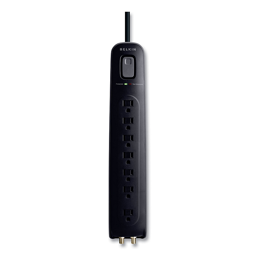 Belkin Ultimate Surge Protector, 7 AC Outlets, 4 ft Cord, 2,000 J, Black (BLKBV10703004BK)