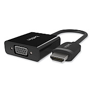 Belkin HDMI to VGA + 3.5mm Audio Adapter, 5", Black (F2CD058)