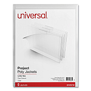 Universal Project Poly Jackets, Letter Size, Clear, 5/Pack (UNV50760)