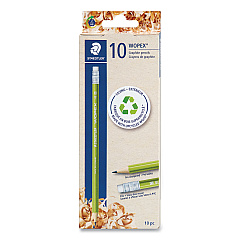 Staedtler Wopex Extruded Pencil, HB (#2), Black Lead, Green Barrel, 10/Pack (STD182C10A6)