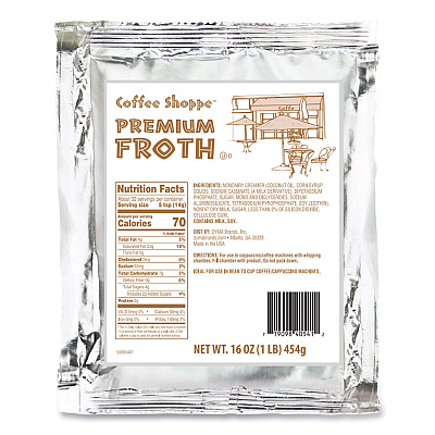Coffee Shoppe Premium Froth Topping, 1 lb Bag, 12/Carton (CPH40541)
