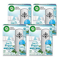 Air Wick Freshmatic Life Scents Starter Kit, 5.89 oz Fresh Waters Refill/AA Battery, 4 Kits/Carton (RAC88413)