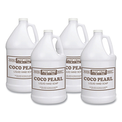 Kess Coco Pearl Liquid Hand Soap, Coconut Scent, 128 oz, 4/Carton