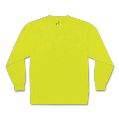 ergodyne GloWear 8091 Non-Certified Hi-Vis Long Sleeve Shirt, Small, Lime (EGO21582)