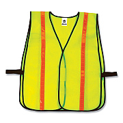 ergodyne GloWear 8040HL Non-Certified Hi-Gloss Vest, Polyester, One Size Fits Most, Lime (EGO20080)