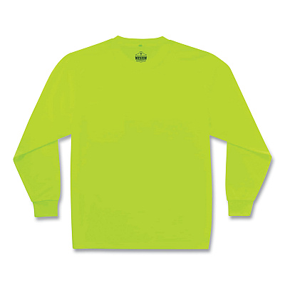 ergodyne GloWear 8091 Non-Certified Hi-Vis Long Sleeve Shirt, 3X-Large, Lime (EGO21587)