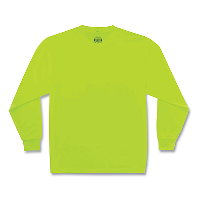 ergodyne GloWear 8091 Non-Certified Hi-Vis Long Sleeve Shirt, X-Large, Lime (EGO21585)