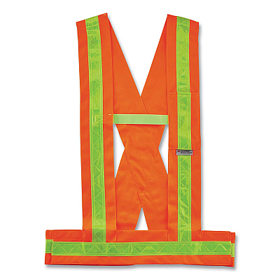 ergodyne GloWear 8140BA Class 1 Breakaway Sash, Polyester, 3X-Large Plus, Orange (EGO27019)