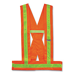ergodyne GloWear 8140BA Class 1 Breakaway Sash, Polyester, Medium/Large, Orange (EGO27017)
