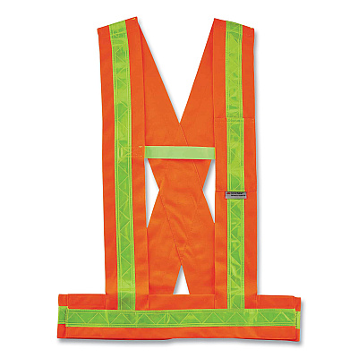 ergodyne GloWear 8140BA Class 1 Breakaway Sash, Polyester, Medium/Large, Orange (EGO27017)