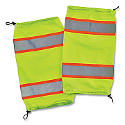 ergodyne GloWear 8009 Class E Two-Tone Mesh Leg Gaiters, One Size Fits Most, Lime (EGO29093)