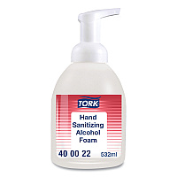 Tork Alcohol Foam Hand Sanitizer, 18 oz Pump Bottle, Unscented, 6/Carton (TRK400022)