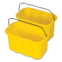 Rubbermaid Commercial Heavy-Duty Cleaning Cart Caddy, 10-qt, Yellow, 6/Carton (FG9T8200YEL)