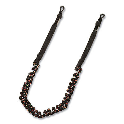 ergodyne Skullerz 3280 Elastic Coil Eyewear Lanyard, PVC O-Ring Slip Fastener, 10" Long, Black (EGO19280)