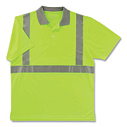 ergodyne GloWear 8295 Class 2 Hi-Vis Polo Shirt, X-Large, Lime (EGO21645)