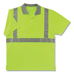ergodyne GloWear 8295 Class 2 Hi-Vis Polo Shirt, X-Large, Lime (EGO21645)