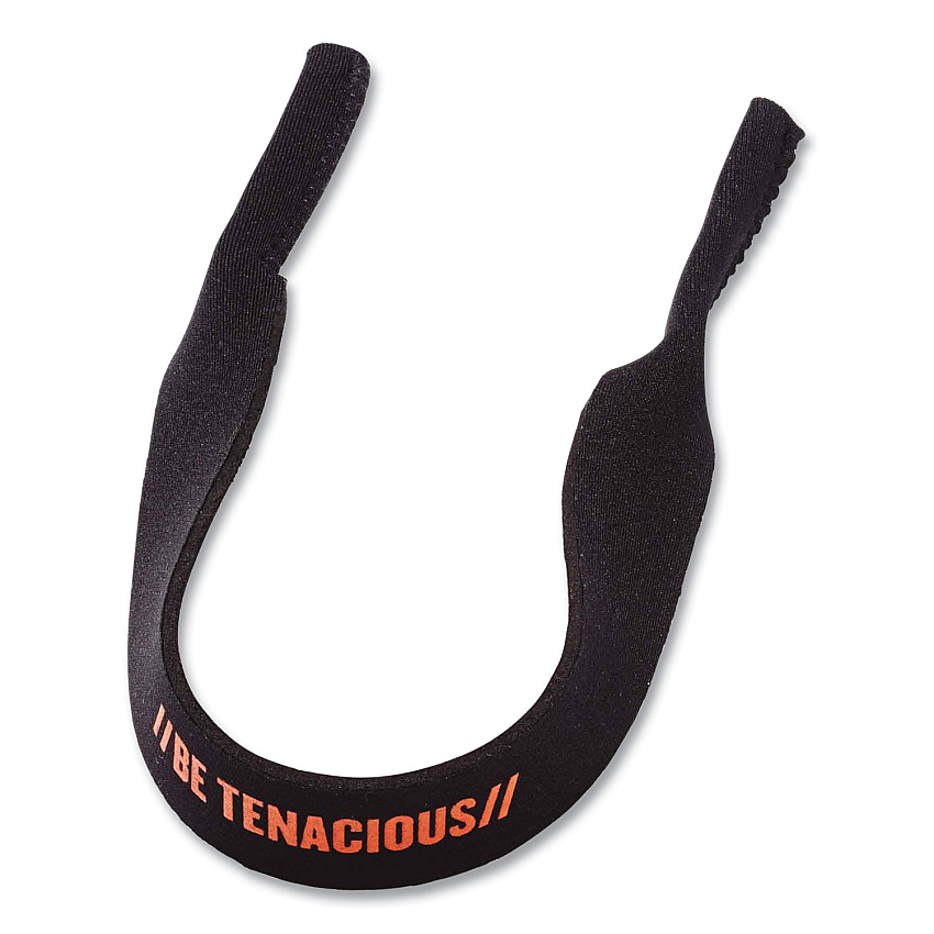 ergodyne Skullerz 3275 Neoprene Eyewear Lanyard, Neoprene Slide Fastener, 16" Long, Black (EGO19402)