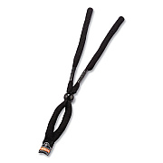 ergodyne Skullerz 3215 Cotton Breakaway Eyewear Lanyard, Cotton Barrel Slide Fastener, 12" Long, Black (EGO19212)