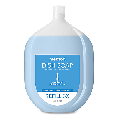 Method Dish Soap Refill Tub, Sea Minerals Scent, 54 oz Tub, 4/Carton (MTH328101)