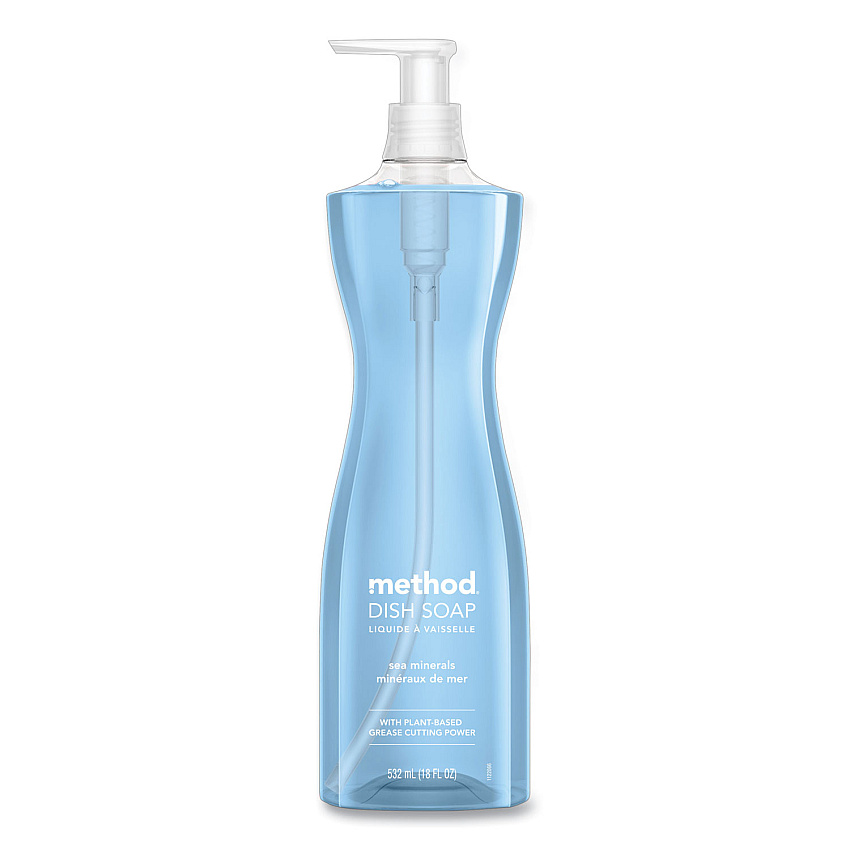 Method Dish Soap Pump, Hour-Glass Bottle Shape, Sea Minerals Scent, 18 oz Pump Bottle, 6/Carton (MTH318972)