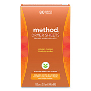 Method Dryer Sheets, Ginger Mango, 80/Box, 6 Boxes/Carton (MTH318049)
