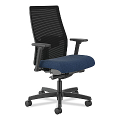 HON Ignition 2.0 4-Way Stretch Mid-Black Mesh Task Chair, Supports Up to 300 lb, 17" to 21" Seat Height, Navy/Black (HONI2M2BMLA13TK)