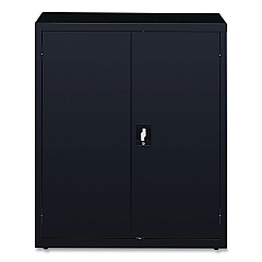 Alera Economy Assembled Storage Cabinets, 3 Shelves, 36" x 18" x 42", Black (ALEHCM4218BK)