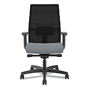 HON Ignition 2.0 4-Way Stretch Mid-Back Mesh Task Chair, Gray Adjustable Lumbar Support, Basalt/Black (HONI2M2BMLA25TK)