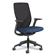 HON Flexion Mesh Back Chair, Supports Up to 300 lb, 14.81" to 19.7" Seat Height, Navy Seat, Black Back, Black Base (HONFXTSAMAX13NL)