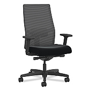 HON Ignition 2.0 4-Way Stretch Mid-Back Task Chair, Green Adjustable Lumbar Support, Black Seat, Black Back, Black Base (HONI2MM2AMC10KT)